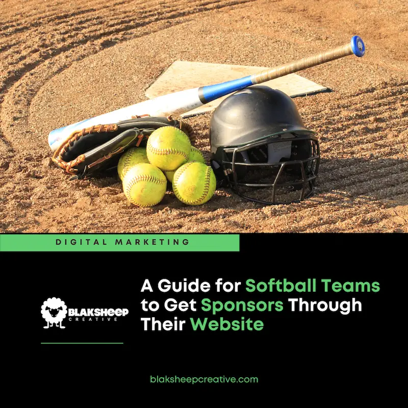 get more sponsors through softball website concept
