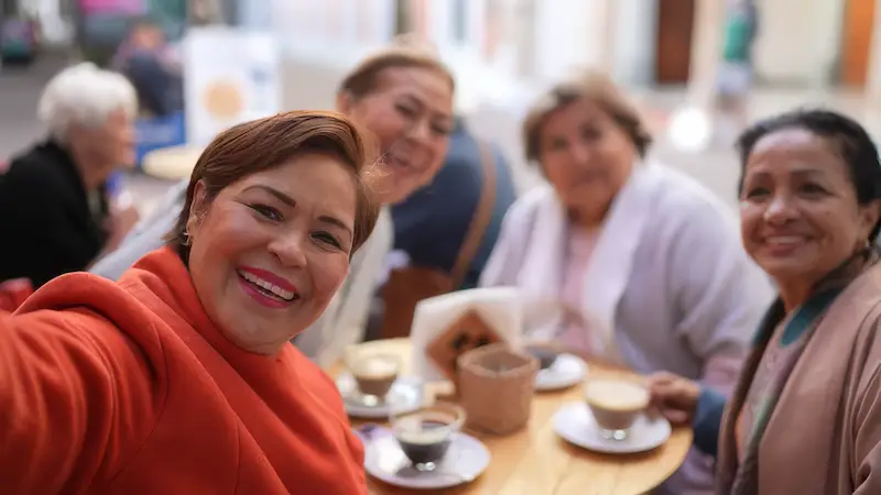 group of ladies in coffee shop personal touch concept topaz enhance 4x