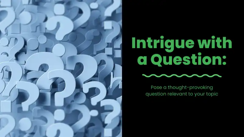 blog post intrigue with a question