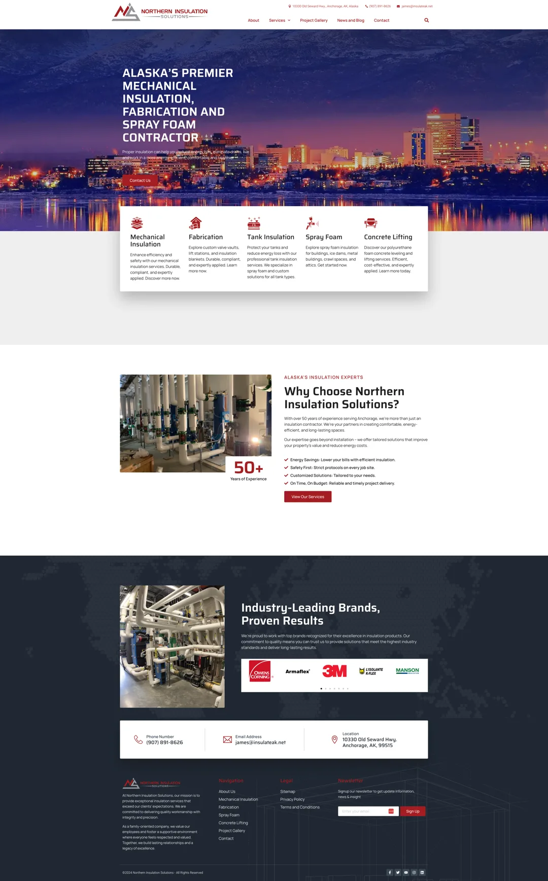 northern insulation homepage screenshot