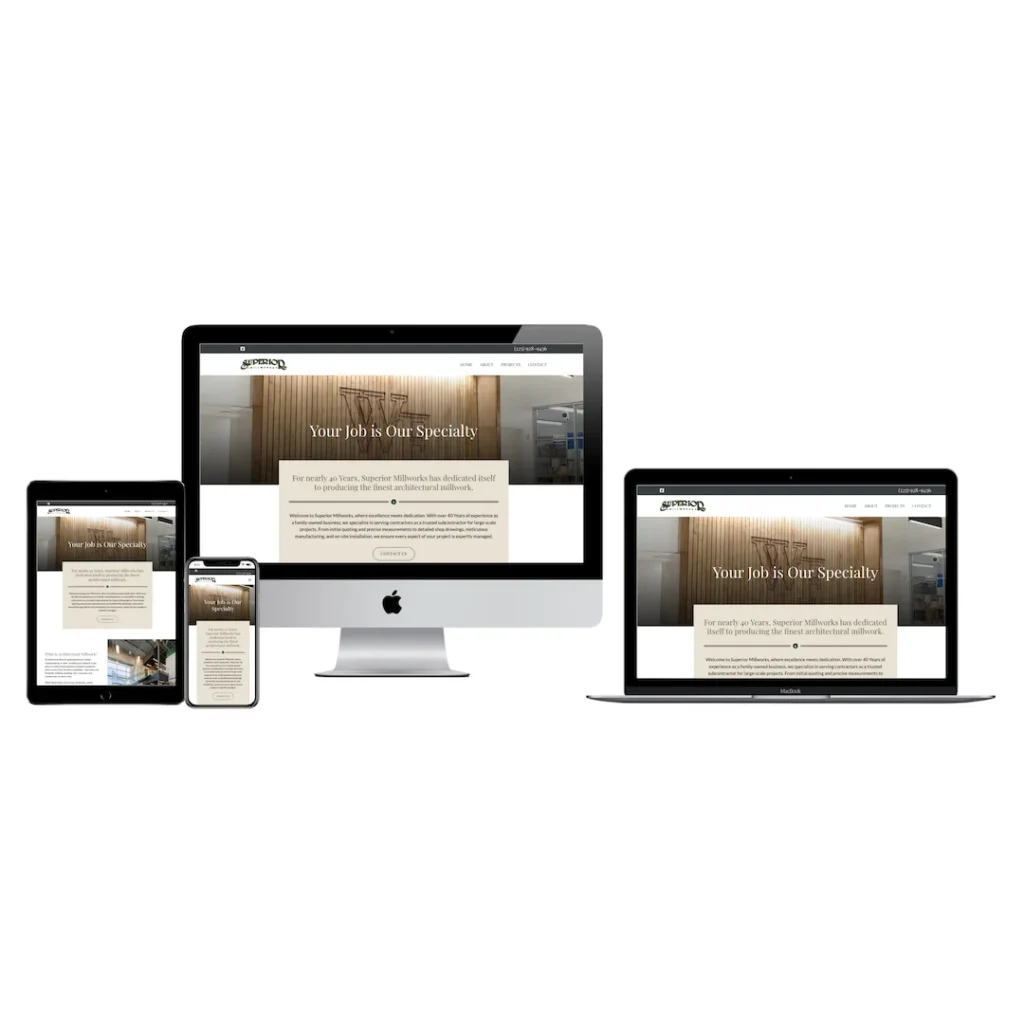 superior millworks baton rouge website project mockup responsive devices