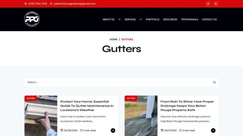 new https performancepatioandgutters.com gutters