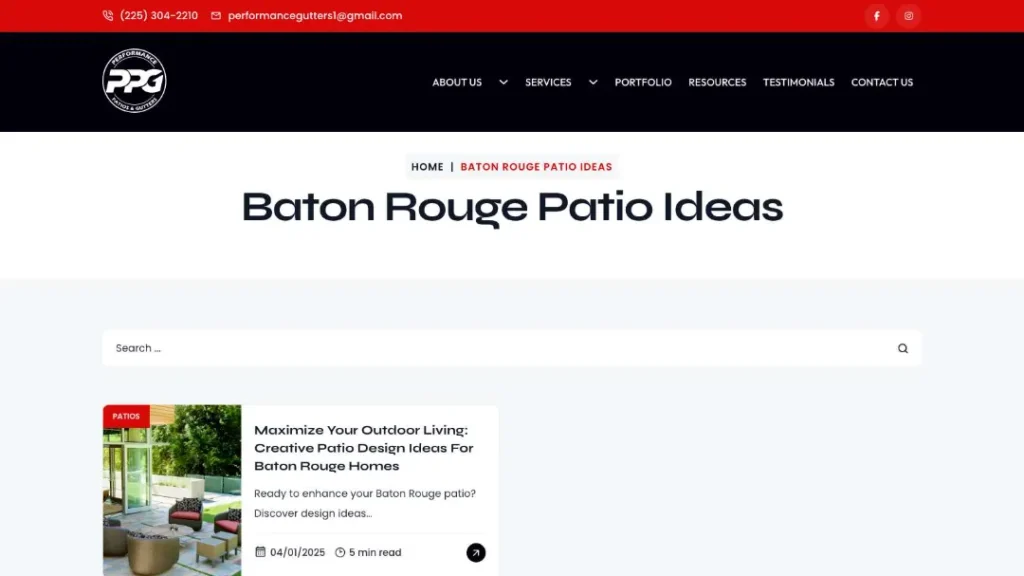 new https performancepatioandgutters.com tag baton rouge patio ideas