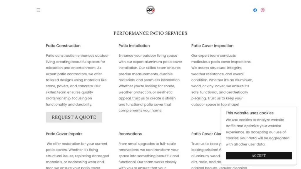 old https performancepatiosandgutters.com performance patios