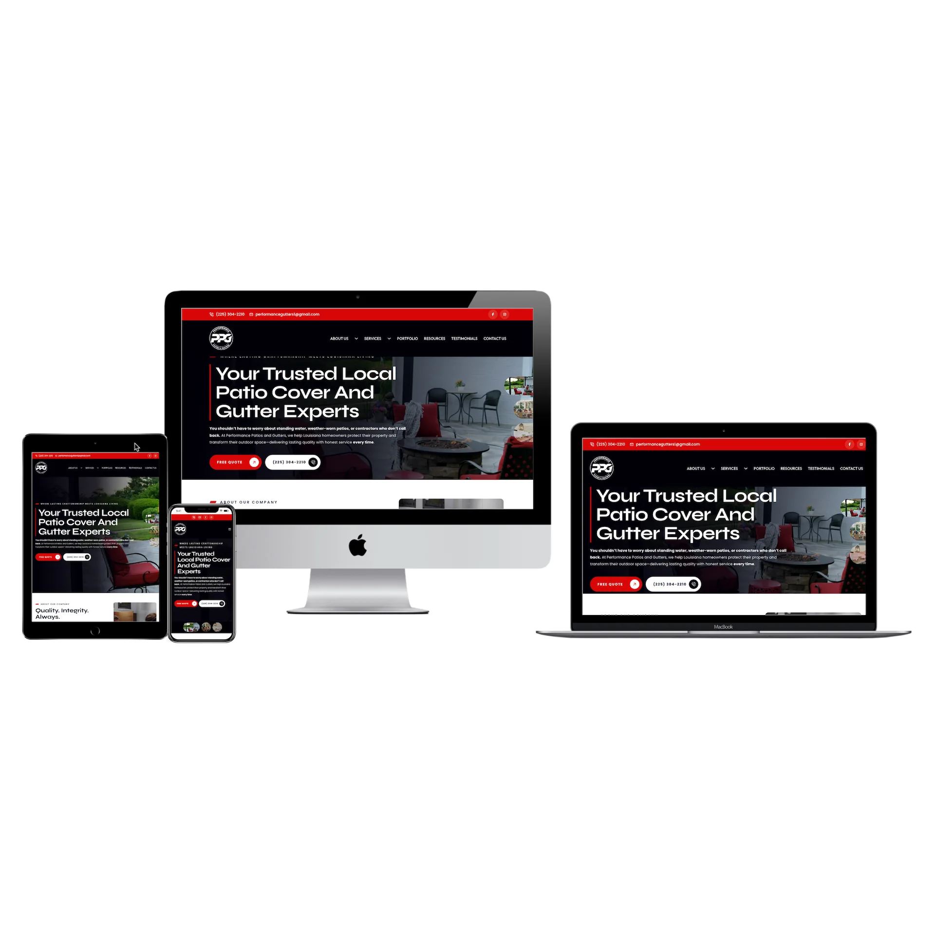 Gutter Website Patio Cover & Gutter Company Web Design | Get More Leads