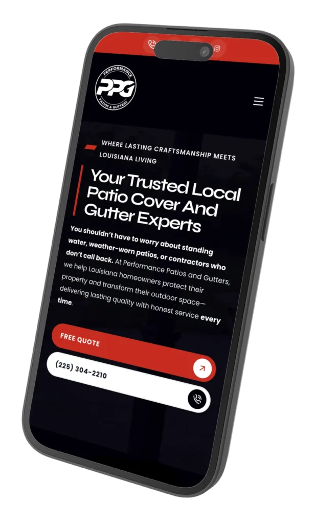 performancepatioandgutters.com (iphone 14 pro max) left