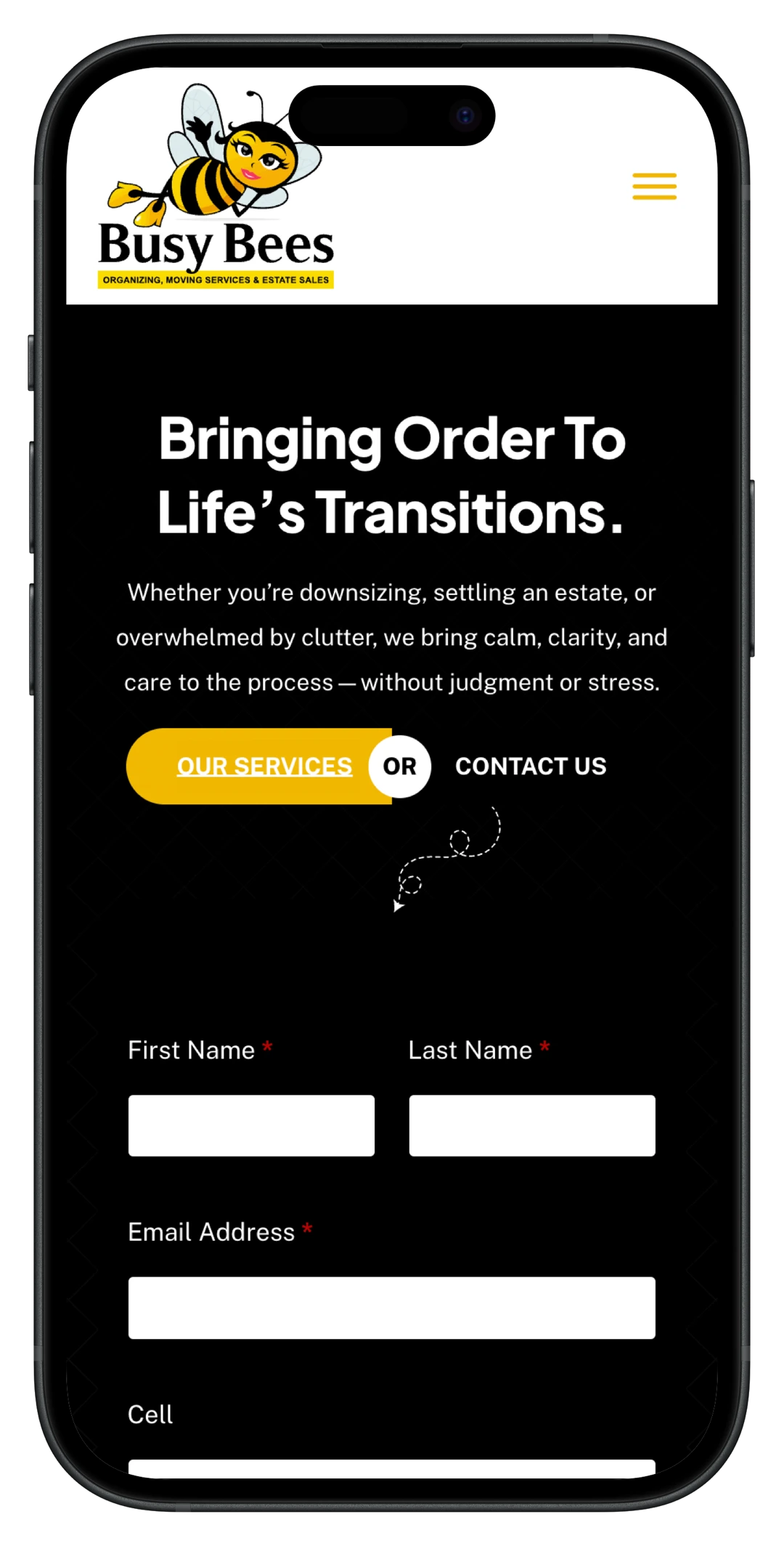 busy bees concierge home services website iphone 15