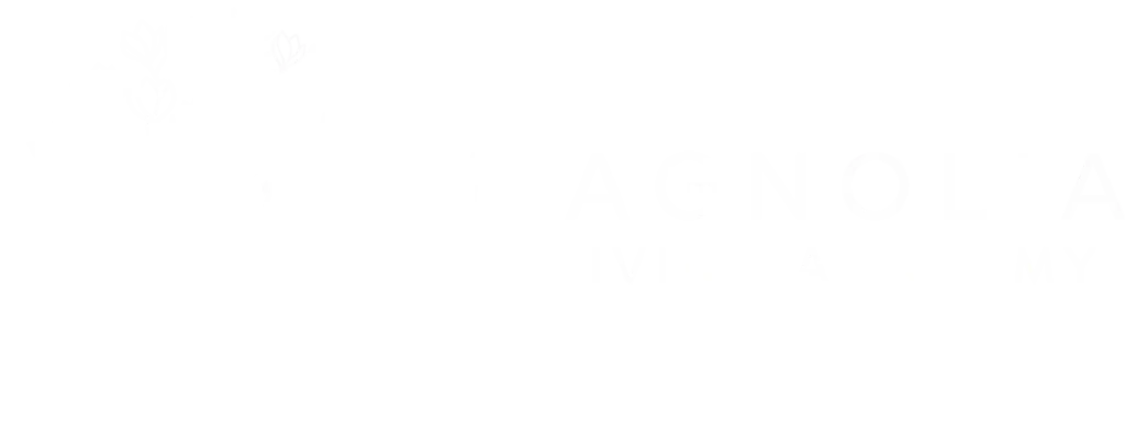 magnolia driving academy white horizontal logo