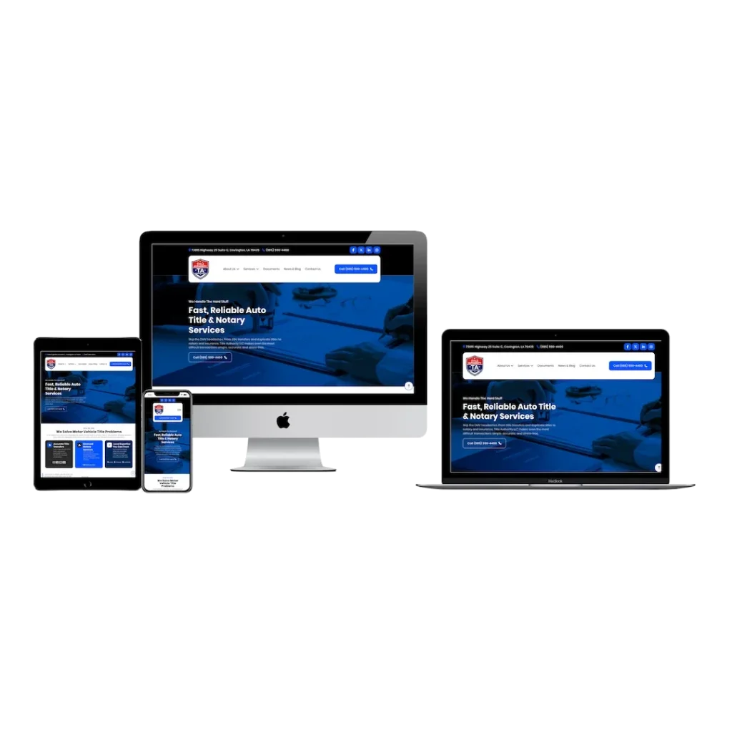 nolatitleauthority website on responsive devices trans bg