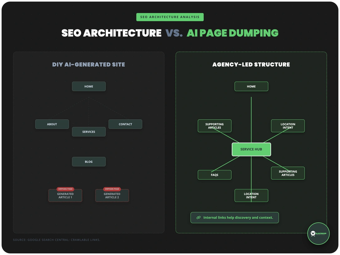 seo architecture vs page dumping