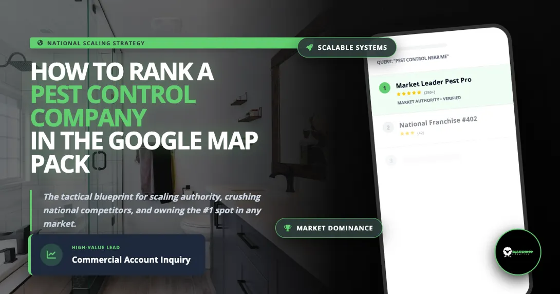 guide how to rank a pest control company in the google map pack
