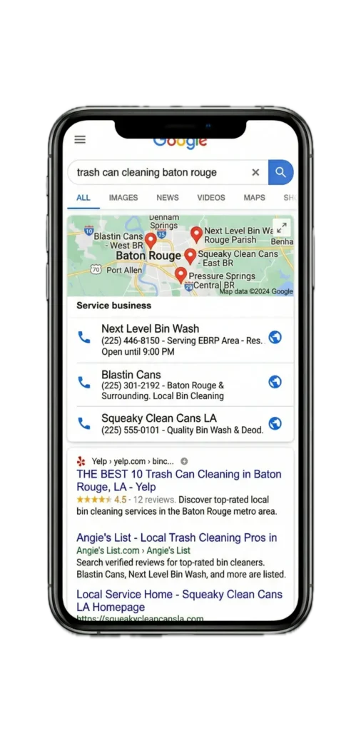 google search trash can cleaning baton rouge