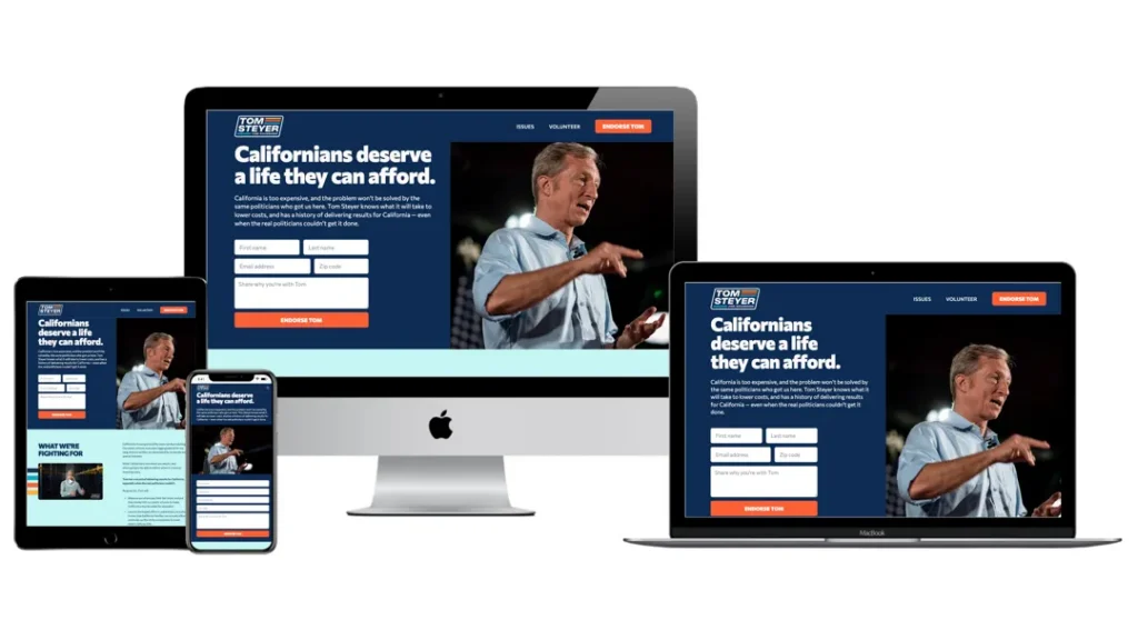 gorton for governor website screenshot mockup