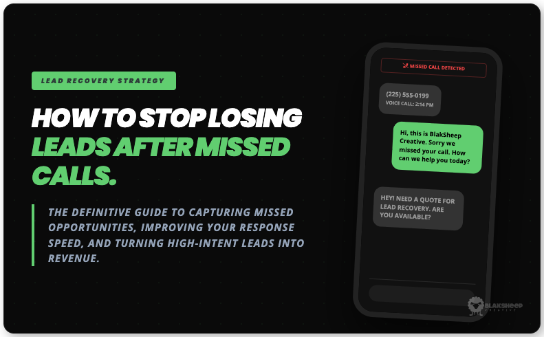 guide how to stop losing leads after missed calls