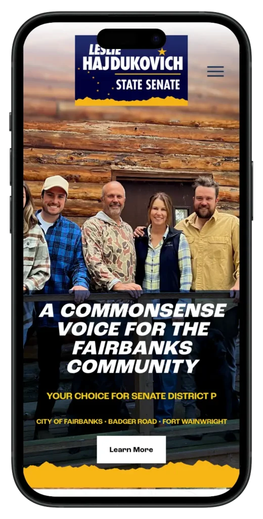 leslie hajdukovich state senate mobile website design