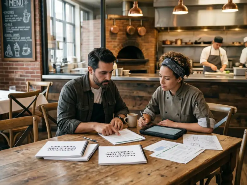 restaurant voice and tone guidelines meeting