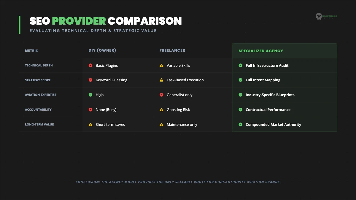 seo provider comparison