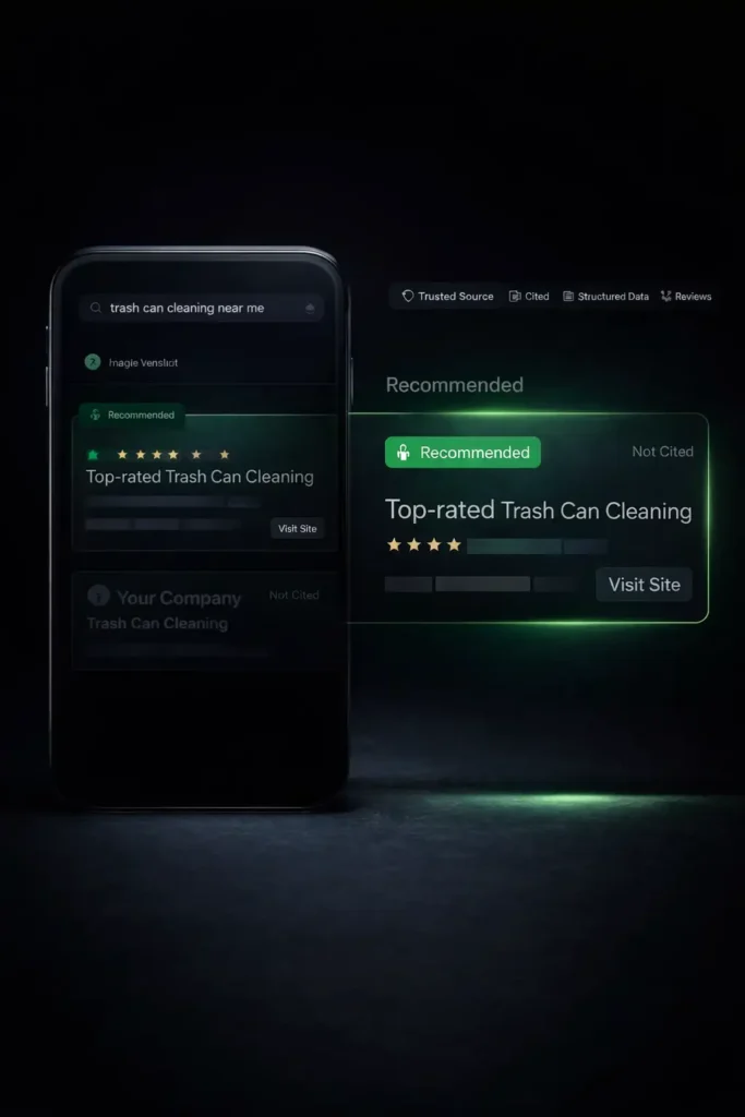 trash can cleaning aeo search result smartphone