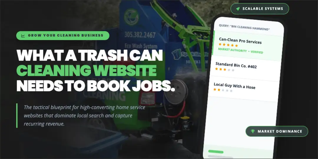 trash can cleaning website booking guide