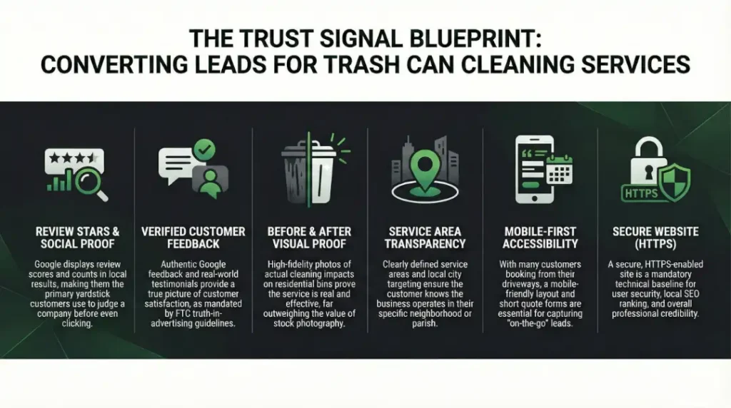 trust signal blueprint trash can cleaning service leads