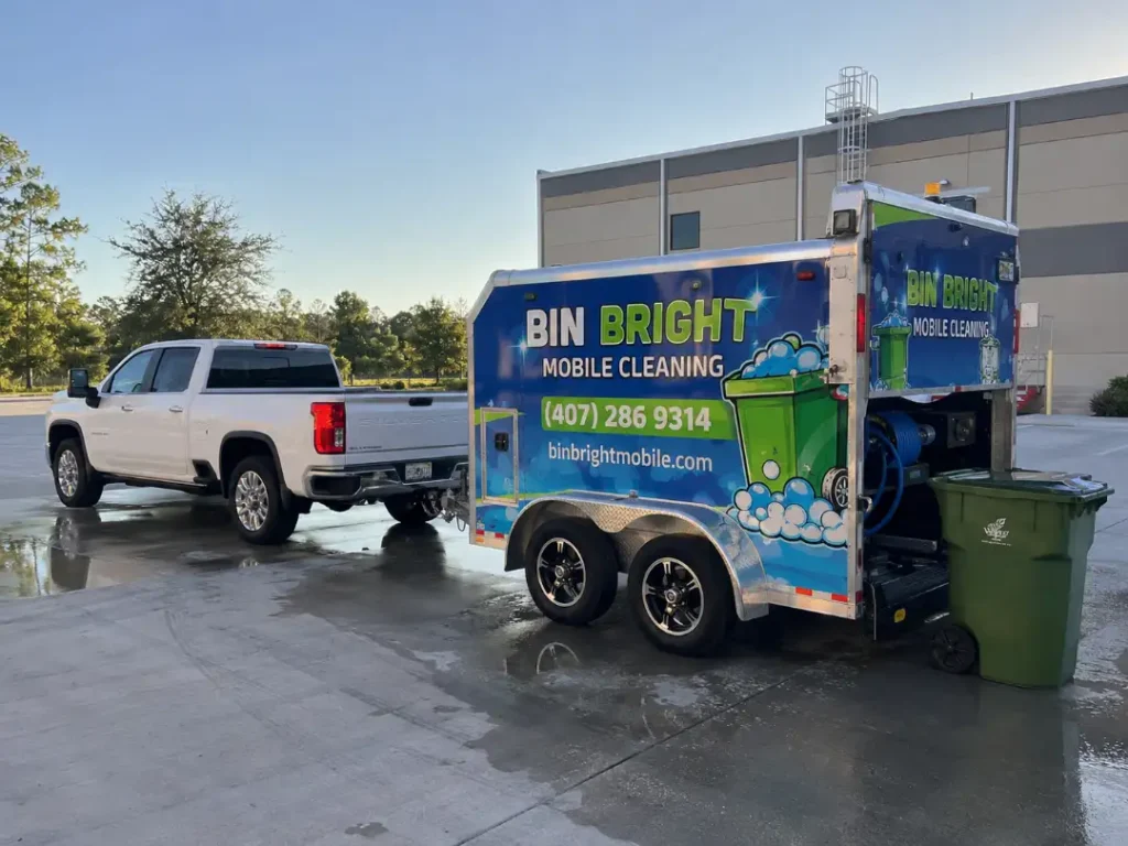 bin bright mobile cleaning truck and trailer