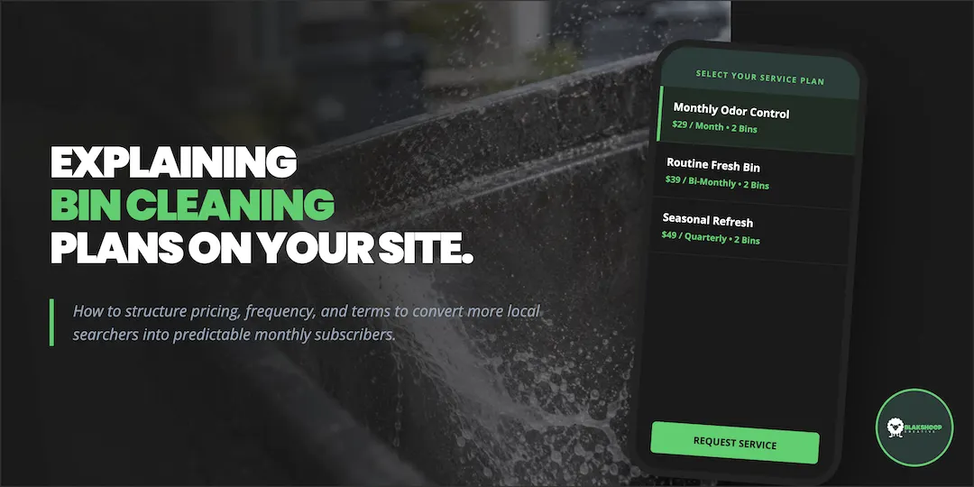 explaining bin cleaning plans on your site