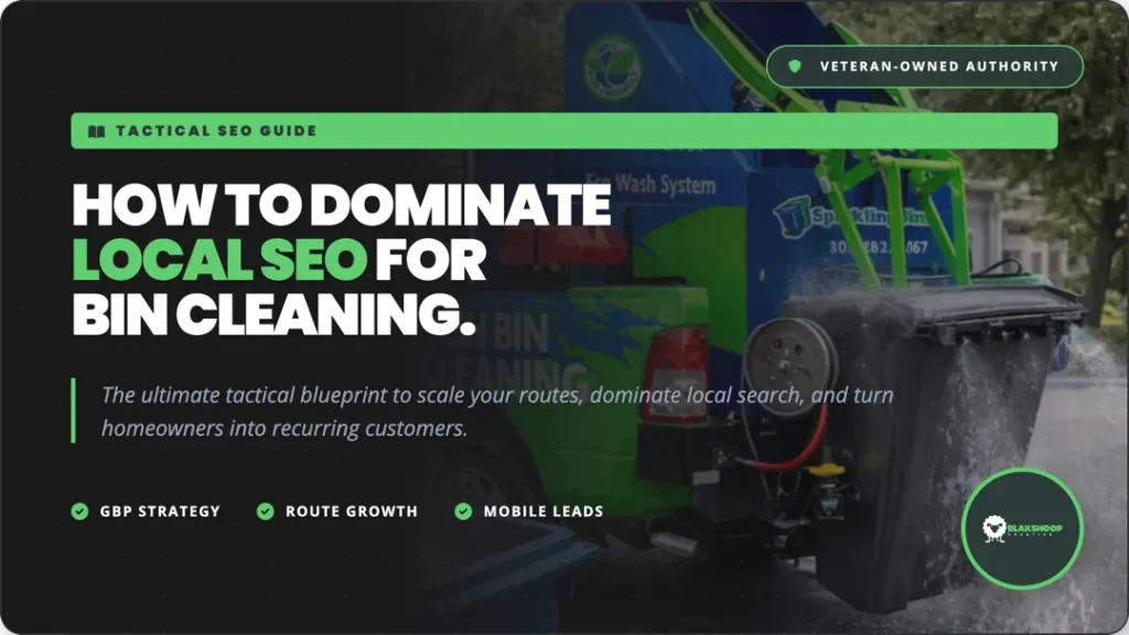 guide how to dominate local seo for bin cleaning