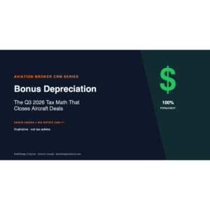 Bonus Depreciation — branded BSC hero (aviation cluster)
