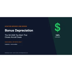 Bonus Depreciation — branded BSC hero (aviation cluster)