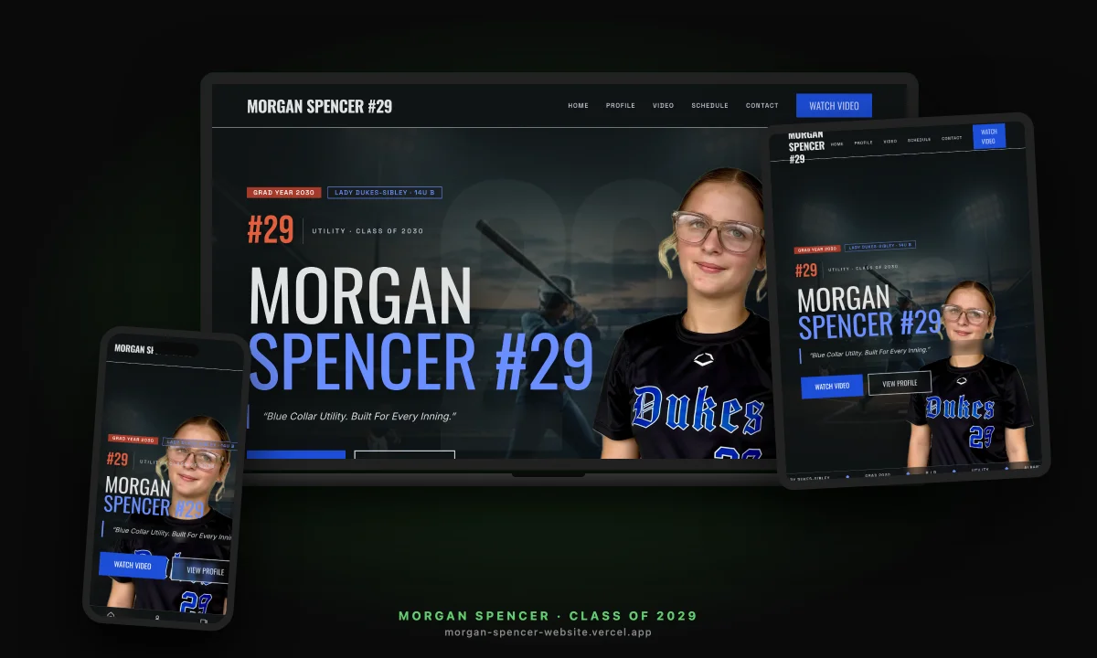 Morgan Spencer recruiting site — multi-device mockup