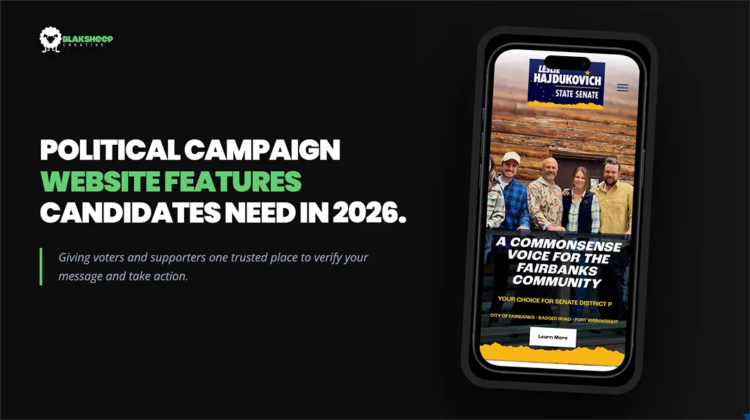 political campaign website features candidates need in 2026