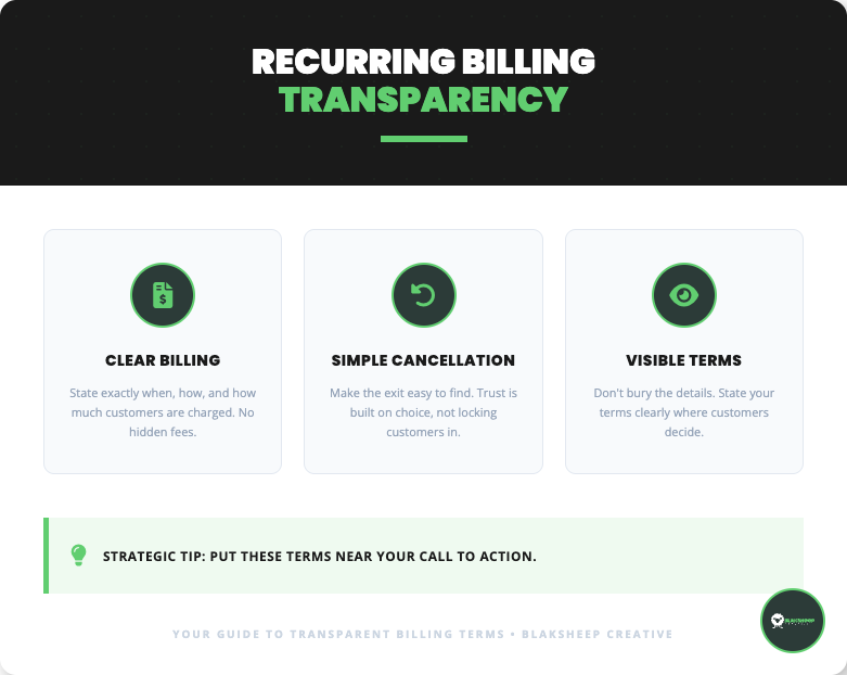 recurring billing transparency trash can cleaning website