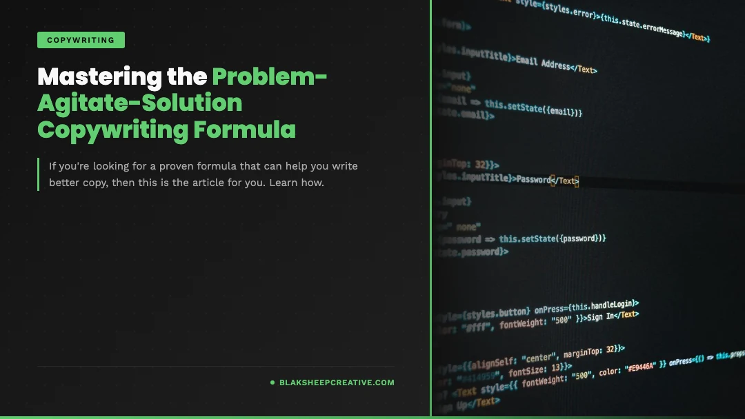 problem agitate solution formula feat1080