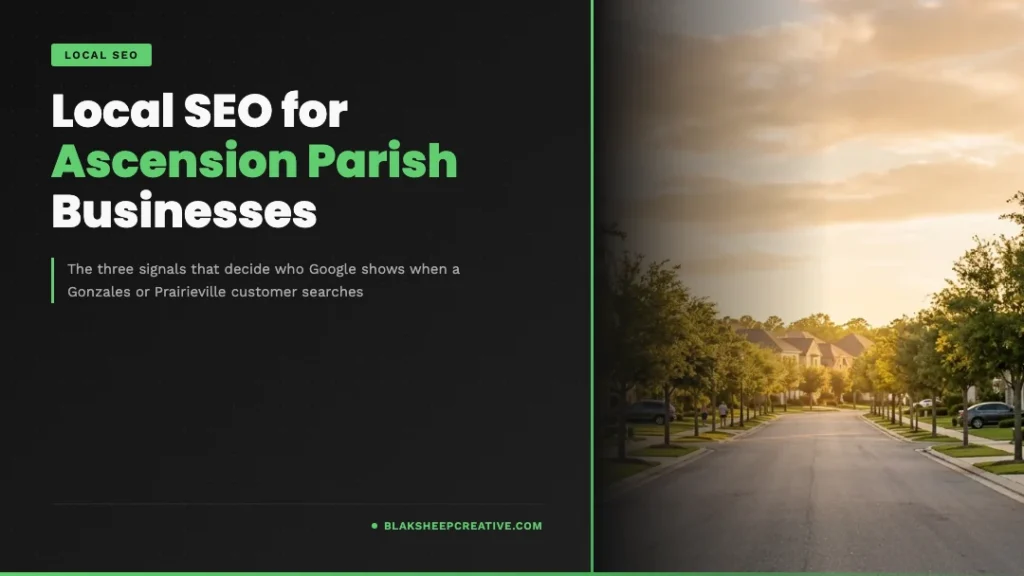 Local SEO for Ascension Parish businesses by BlakSheep Creative
