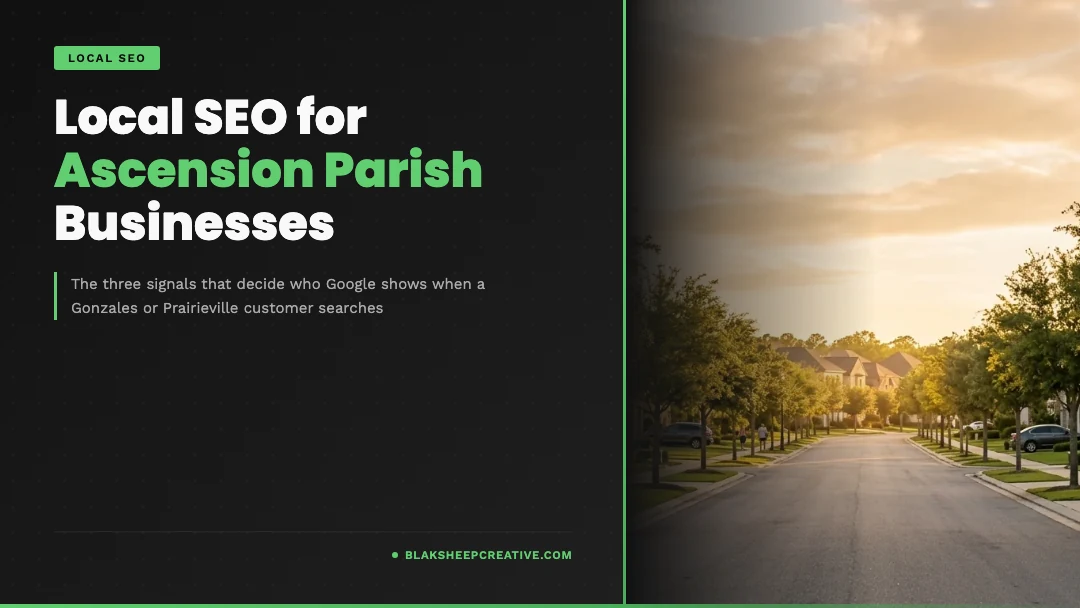 Local SEO for Ascension Parish businesses by BlakSheep Creative