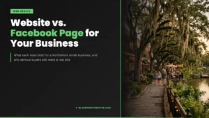 Website vs Facebook page for a Northshore small business by BlakSheep Creative