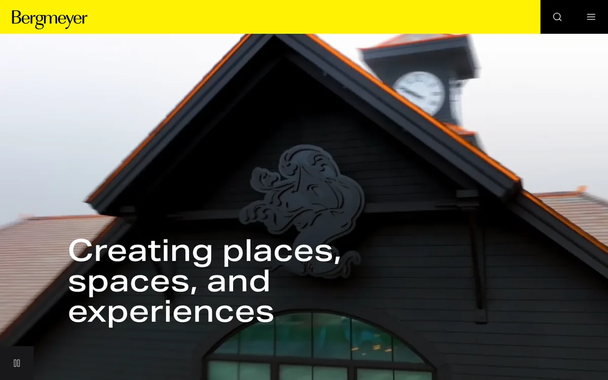 Bergmeyer architecture firm website homepage, captured 2026