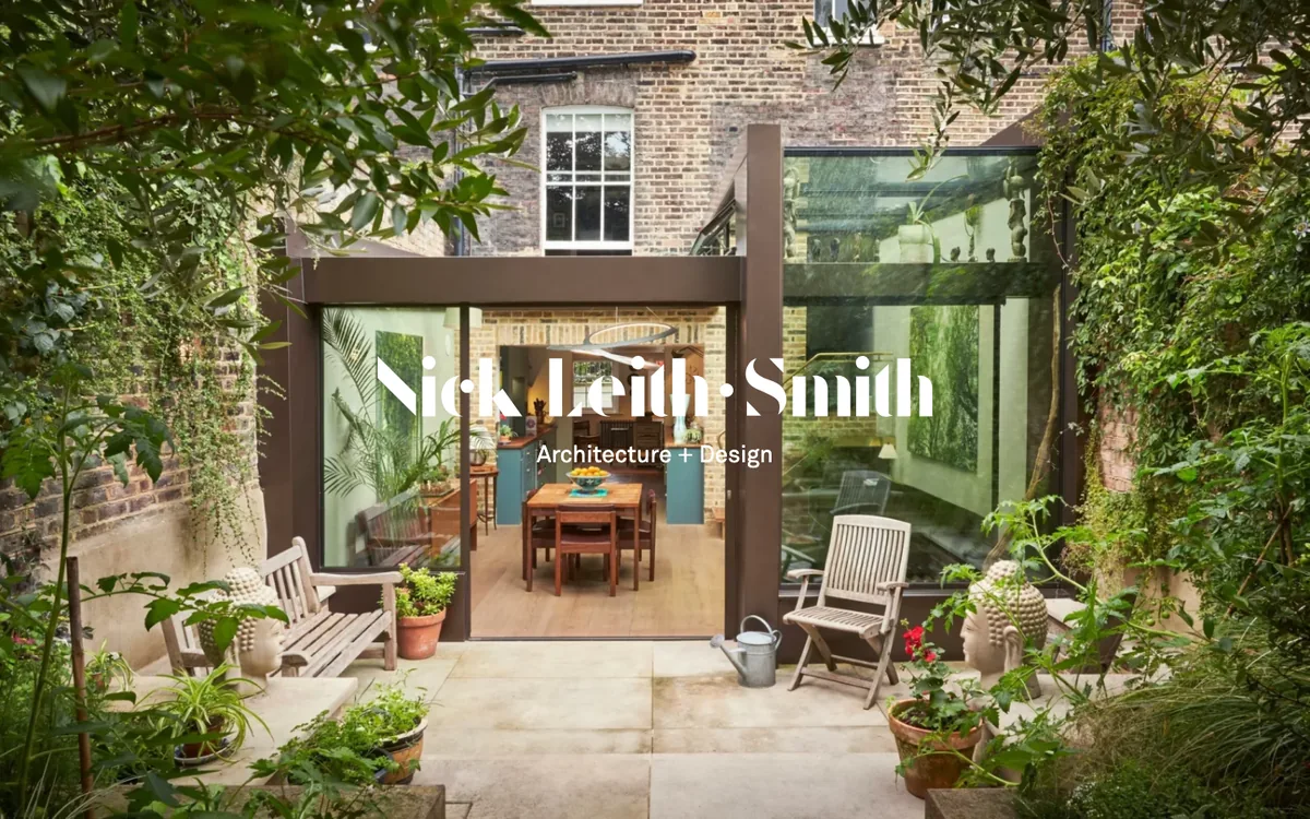 Nick Leith-Smith architecture firm website homepage, captured 2026