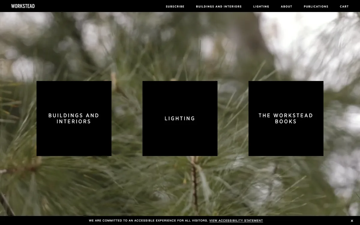 Workstead architecture firm website homepage, captured 2026