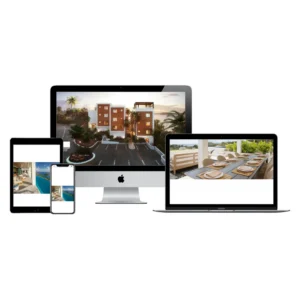 Barefoot Design Group architecture website shown on desktop, laptop, tablet and phone, designed by BlakSheep Creative