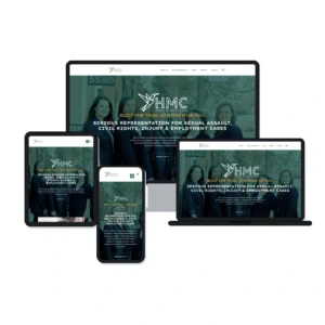 HMC Civil Rights civil rights law firm website shown on desktop, laptop, tablet and phone