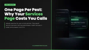 Phone showing a homeowner searching for a specific pest problem rather than for pest control services