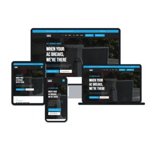 Southern Dreams Mechanical HVAC website shown on desktop, laptop, tablet and phone